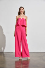 Load image into Gallery viewer, V Off Shoulder Jumpsuit- Hot Pink Or Off White
