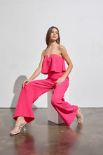 Load image into Gallery viewer, V Off Shoulder Jumpsuit- Hot Pink Or Off White
