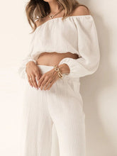 Load image into Gallery viewer, Kallie Way Off Shoulder Pants Set
