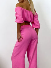 Load image into Gallery viewer, Kallie Way Off Shoulder Pants Set
