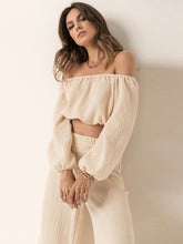 Load image into Gallery viewer, Kallie Way Off Shoulder Pants Set
