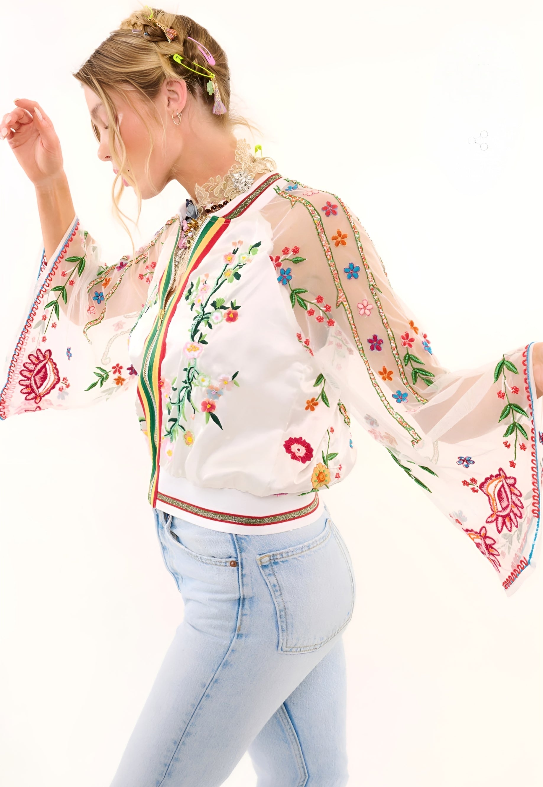 Aratta Drama Bomber Lace Jacket – Pryceless Creations Clothing
