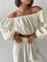 Load image into Gallery viewer, Kallie Way Off Shoulder Pants Set
