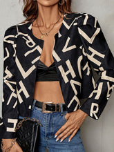 Load image into Gallery viewer, Taking The Lead Printed Jacket - Black
