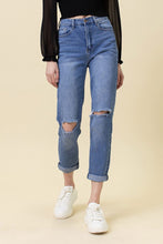 Load image into Gallery viewer, My Man High Waisted Boyfriend Jeans-Medium Stone
