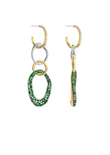 Load image into Gallery viewer, A celebration of femininity and modern design, this pair of pierced earrings by Swarovski draws inspiration from the element of Earth for a striking and brilliant must-have with a modern, asymmetric look.
