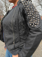 Load image into Gallery viewer, Punk Rock Vegan Motorcycle Jacket - Black
