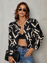 Load image into Gallery viewer, Taking The Lead Printed Jacket - Black
