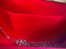 Load image into Gallery viewer, This is a super cute fancy yet casual clutch. The exterior has shades of blue, green, orange, pink, and red. Complement a  dress or Perfect for a jean outfit and a night out with friends.
