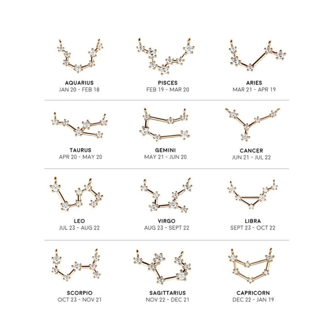 Keep your lucky stars with you at all times with the Taurus Astrology Constellation Necklace. A unique and cute dainty necklace you can wear to any occasion. Carry your love for astrology and connection to your birth sign everywhere you go with this zodiac necklace.