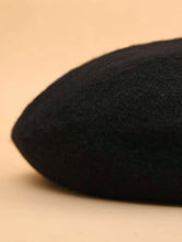 Load image into Gallery viewer, We&#39;re obsessing over this chic black beret! This classic style beret features a woven wool material. Pair with dangle earrings and your favorite outfit and voila! Your outfit is complete!
