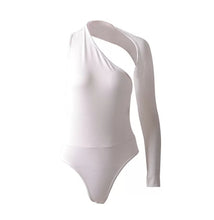 Load image into Gallery viewer, We&#39;re bringing you the ultimate crossover bodysuit! Perfect for building your favorite looks all year round. This bodysuit comes in a luxurious milky smooth soft fabric it is also wrinkle free. Our sexy crossover bodysuit featuring a sexy neckline, cut out back and snap seat closure. Made of materials that allow great stretch and breathable fabric. Style it with a blazer and jeans or one of our sexy pleated skirts matching high waist legging and heels to create a casual-chic look.
