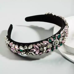 AKA Crystal Rhinestone Headband exclusively hand made just for Pryceless Creations they are great for all occasions from brunch with the lady's, date night or a wedding. The details in these rhinestone headbands are amazing! 