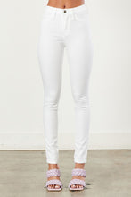 Load image into Gallery viewer, If you don&#39;t have this closet essential, you are missing out! These high rise, yellow, skinny jeans are made of super stretchy material and making them the jeans that every girl needs. They feature two back pockets and a front zipper and button to close. These are the pants that you can wear to work, dinner, or the club. Pair with heels and a great top to create the perfect outfit.
