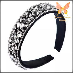 Gem crystal headband exclusively hand made just for Pryceless Creations they are great for all occasions from brunch with the lady's, date night or a wedding. The details in these rhinestone headbands are amazing and very comfortable! 
