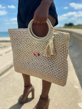 Load image into Gallery viewer, Lets Go To the Beach Woven Purse - Sand
