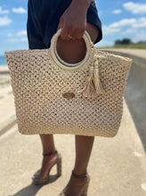 Load image into Gallery viewer, Lets Go To the Beach Woven Purse - Sand
