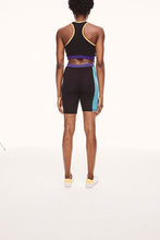 Load image into Gallery viewer, Nautica Viola Bra Top - Black This statement bra top is the perfect addition to your Spring, Summer wardrobe. With bright block colors and contrasting branding you can be sure to chill in style. 
