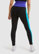 Load image into Gallery viewer, Nautica Zeller Leggings - Black  Introduce true comfort into your Nautica activewear wardrobe a fresh color block design has been added for a pop of color and a high waisted fit for an extra relaxed feel. You can pair it with the Nautica viola bra top for the complete look, you can be sure to chill in style. 
