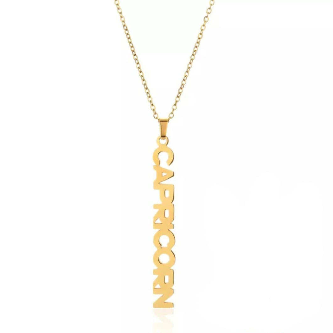 This Capricorn necklace is perfect for any outfit, you can also layer it with your favorite necklaces to create a unique style! Each sign of the Zodiac has its own symbol and a Cubic Zirconia finish for the constellation. You'll have heads turning, living glam, and feeling iconic with this vertical design.