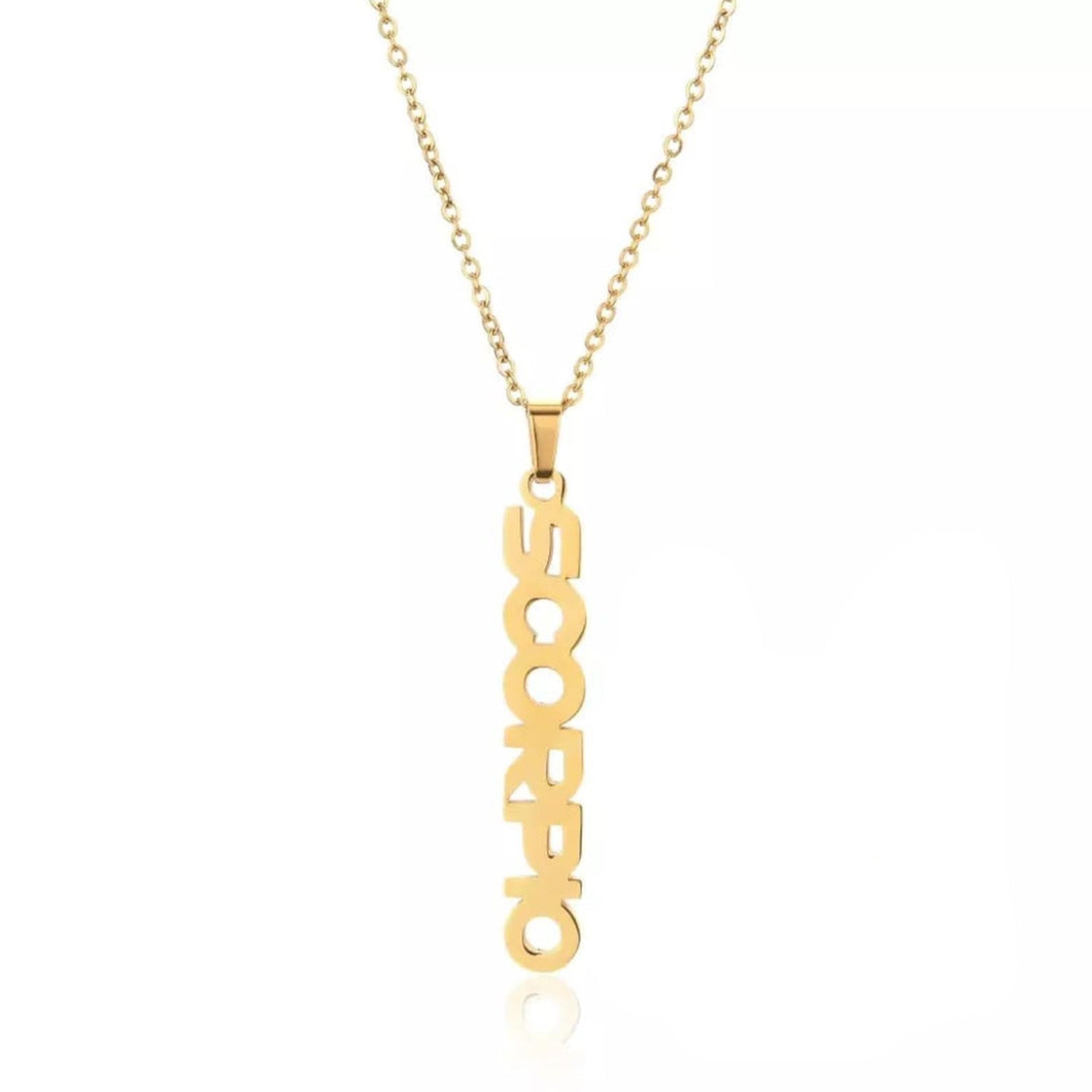 This Scorpio necklace is perfect for any outfit, you can also layer it with your favorite necklaces to create a unique style! Each sign of the Zodiac has its own symbol and a Cubic Zirconia finish for the constellation. You'll have heads turning, living glam, and feeling iconic with this vertical design.