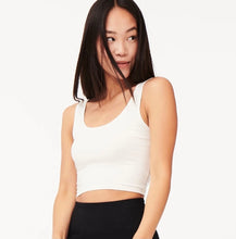 Load image into Gallery viewer, Add just the right touch of edge to your look with this sexy cami crop top. Featuring a round neckline, our thick tank straps and a cropped fit. Pair with our faux leather leggings or our &quot;Hybrid Dream Jeans&quot;, high heels and statement handbag for a complete look we&#39;re loving.
