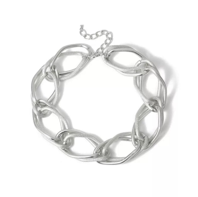 Make a bold accessory statement with this thick silver chain necklace. This necklace featuring a thick chain detail and clasp closure. Dress it up or down, our jewelry collection is filled with pieces that add instant polish.