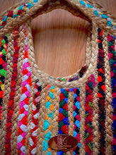 Load image into Gallery viewer, Unique Hand Woven Teresa Straw Purse - Multi  Give your look a serious update and add a touch of elegance to your outfit. Featuring a multi colored material, straw material and weave design. It&#39;s perfect for styling with any look.
