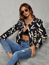 Load image into Gallery viewer, Taking The Lead Printed Jacket - Black
