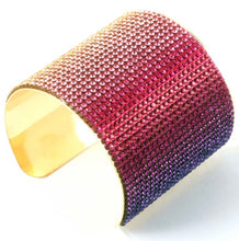 Load image into Gallery viewer, Rainbow Rhinestone Cuff Bracelet - Multi Color
