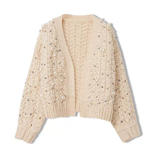 Load image into Gallery viewer, Dynasty Knitted Pearl Sweater - Cream
