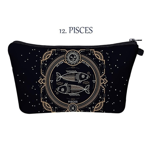 Whether you’re an imaginative Pisces, a passionate Cancer, or a practical Taurus, the pretty makeup bag Each captures the essence of a zodiac sign with beautiful artwork. The luxe fabric resists dirt, stains, shrinking, and stretching. Perfect for toiletries and makeup. 