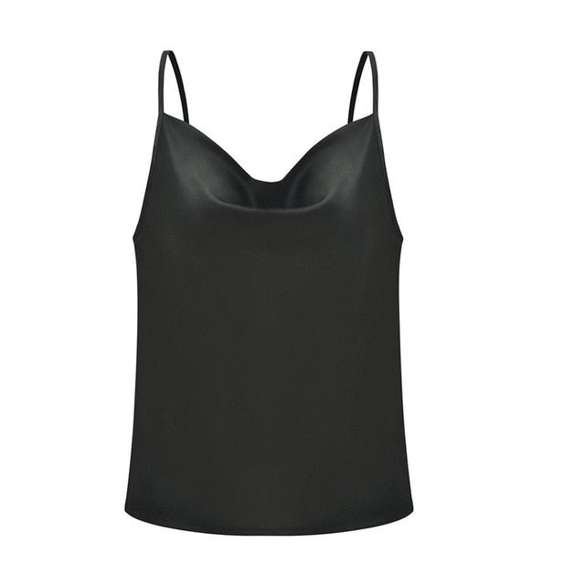 An elevated silk cami that makes a classy and romantic statement. This top is the perfect addition to your wardrobe babe! Featuring a cowl neckline what's not to love?! Style this sexy camisole top with your favorite denim jeans  or shorts, transparent mule and handbag for a casual but effortlessly stylish look.