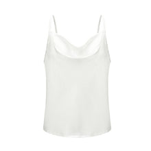 Load image into Gallery viewer, Sexy Classy But Sassy Camisole Top - White  An elevated silk cami that makes a classy and romantic statement. This top is the perfect addition to your wardrobe babe! Featuring a cowl neckline what&#39;s not to love?! Style this sexy camisole top with your favorite denim jeans  or shorts, transparent mule and handbag for a casual but effortlessly stylish look.
